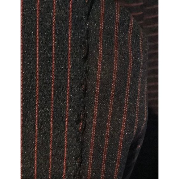 Vintage 70s Clothing Lady Laura dress by Toni Todd Blue Red Pinstripe - Picture 5 of 6